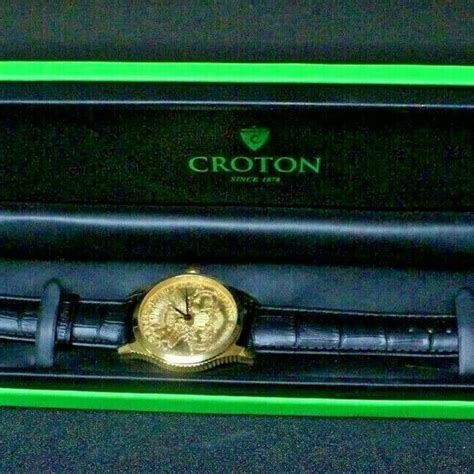 Croton Watch Swiss Quartz Stainless Steel 1904  Gold Coin Replica